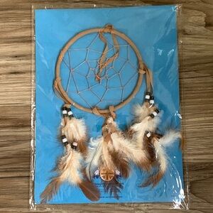 Brown White Feather Dreamcatcher Feathered Dream Catcher Native American